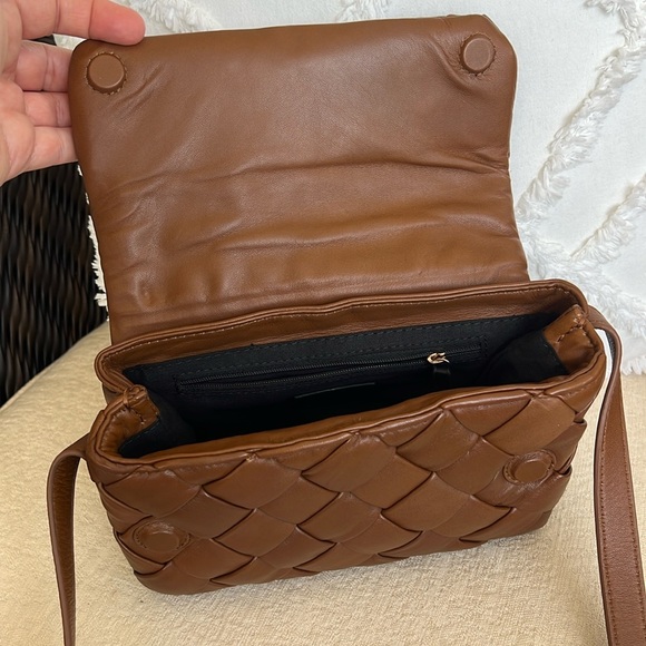 DUNE LONDON woven LEATHER crossbody brown - Picture 16 of 17